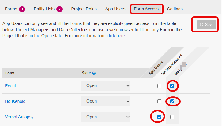 ODK Central: Create App User